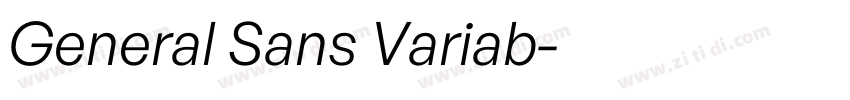 General Sans Variab字体转换